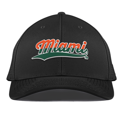 University of Miami "Miami Script" Curved Elite XGen™ Black