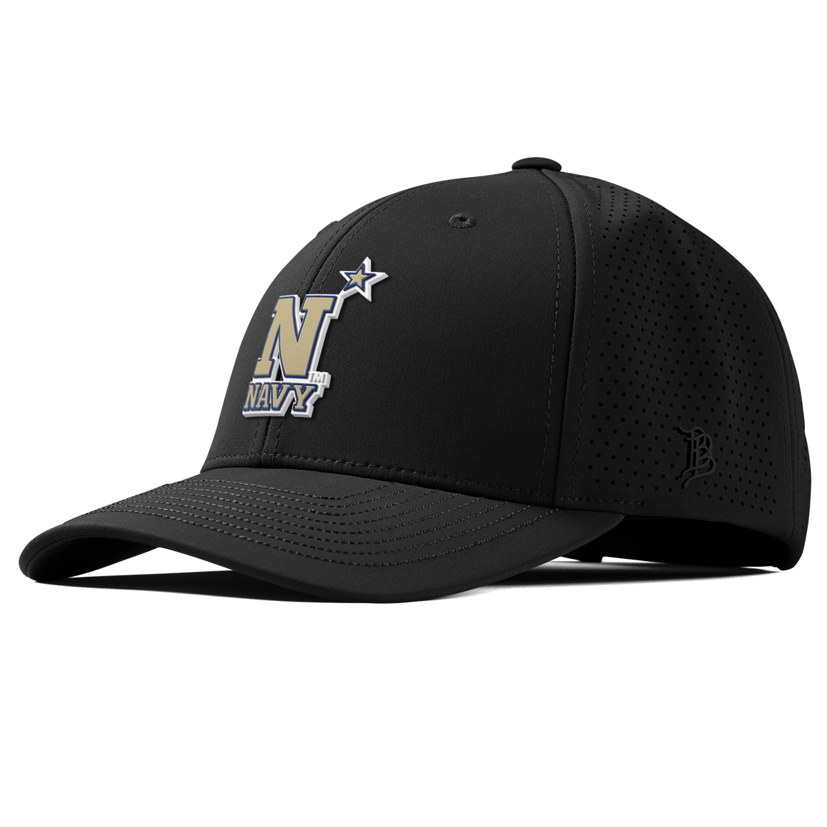 United States Naval Academy "Naval Academy Team Logo Gold" Curved Elite XGen™ Black