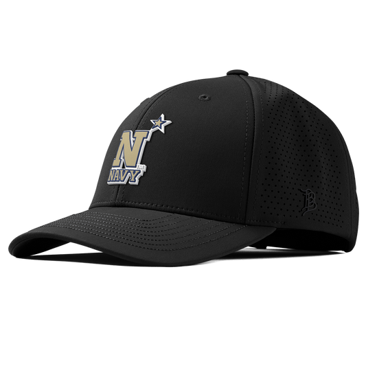 United States Naval Academy "Naval Academy Team Logo Gold" Curved Elite XGen™ Black