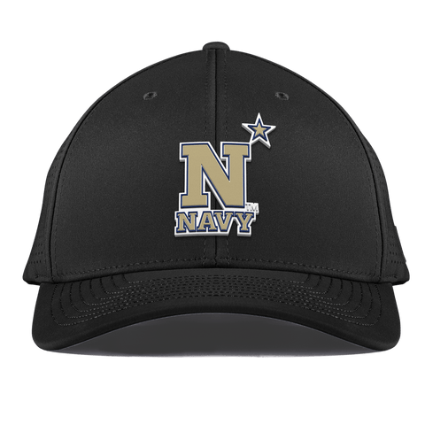 United States Naval Academy "Naval Academy Team Logo Gold" Curved Elite XGen™ Black