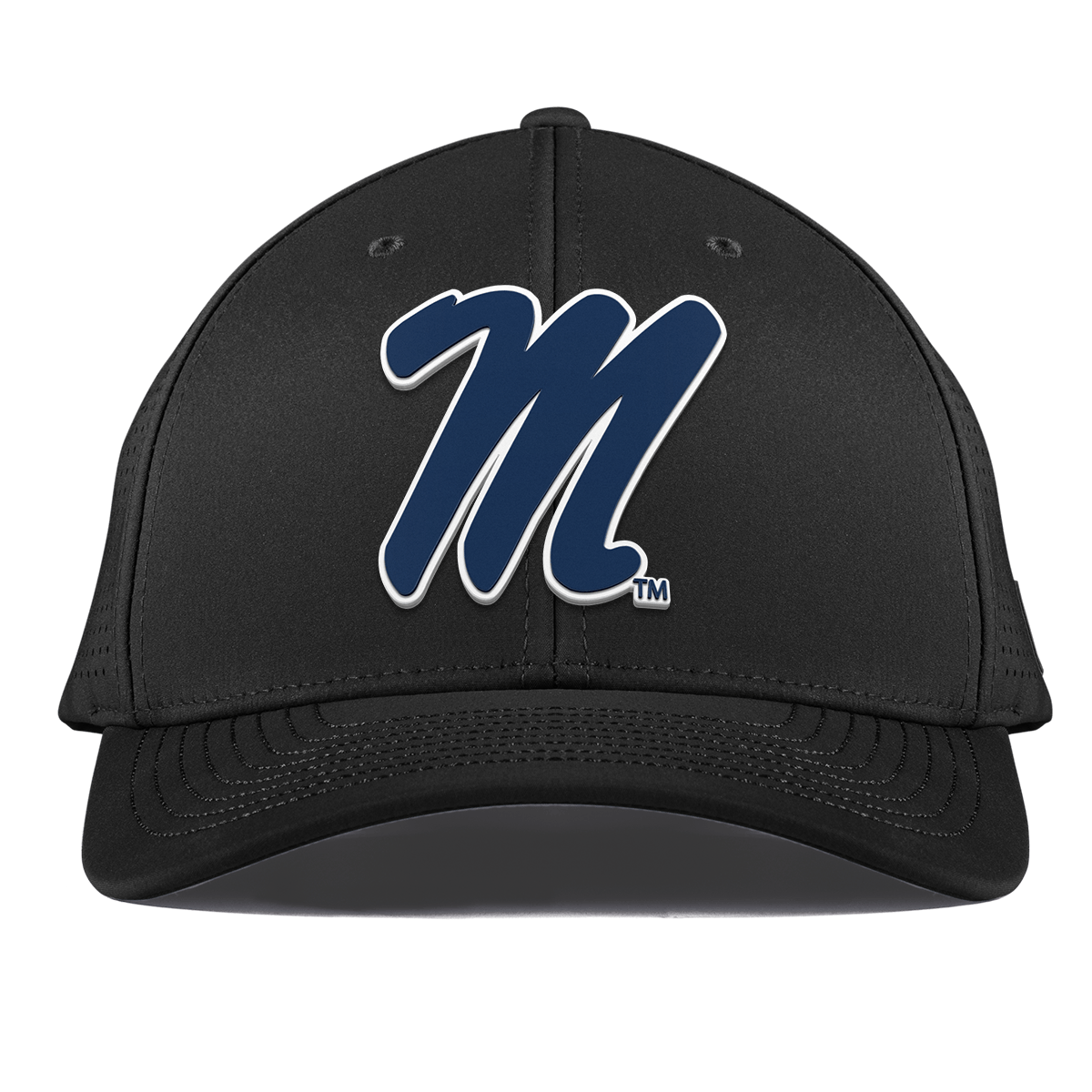 University of Mississippi "Ole Miss Block M Navy" Curved Elite XGen™ Black