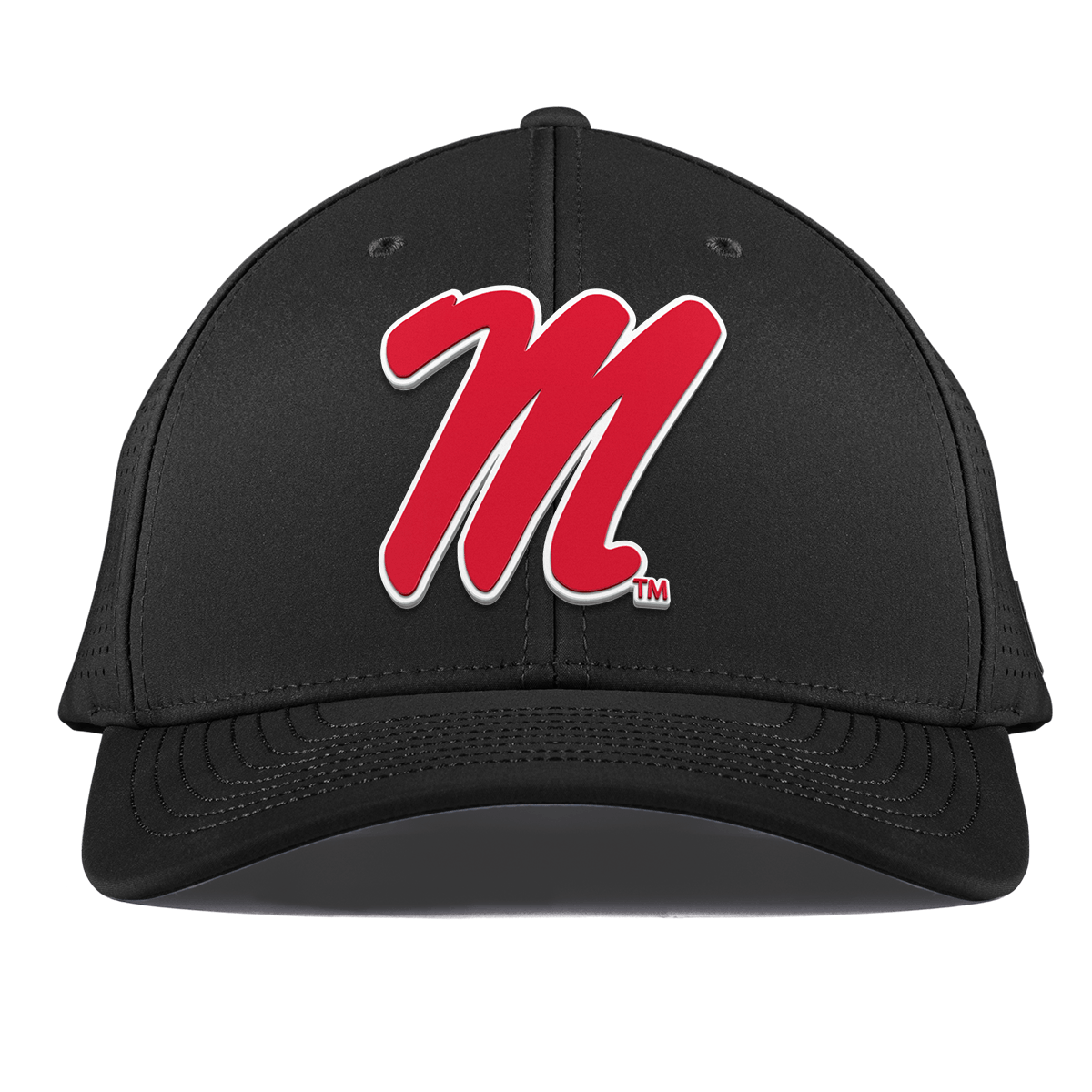 University of Mississippi "Ole Miss Block M Red" Curved Elite XGen™ Black