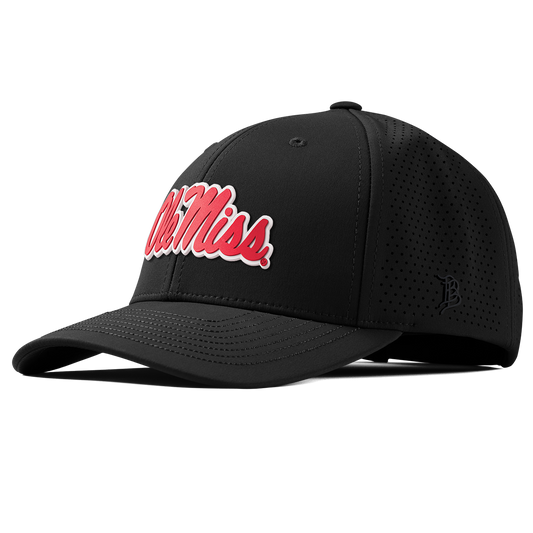 University of Mississippi "Ole Miss Crimson Script" Curved Elite XGen™ Black