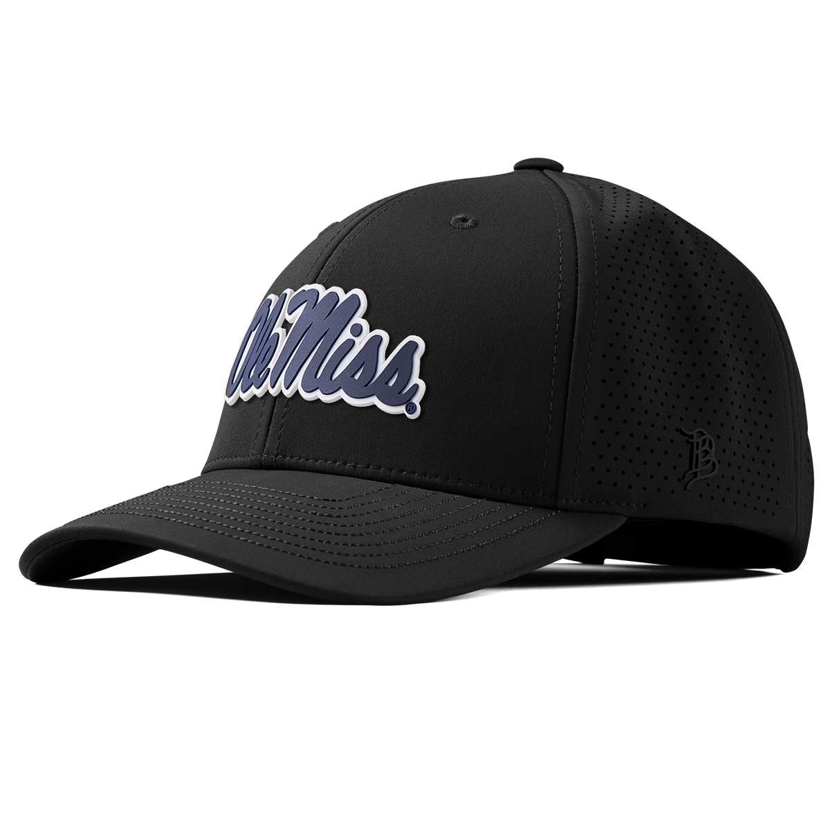 University of Mississippi "Ole Miss Navy Script" Curved Elite XGen™ Black