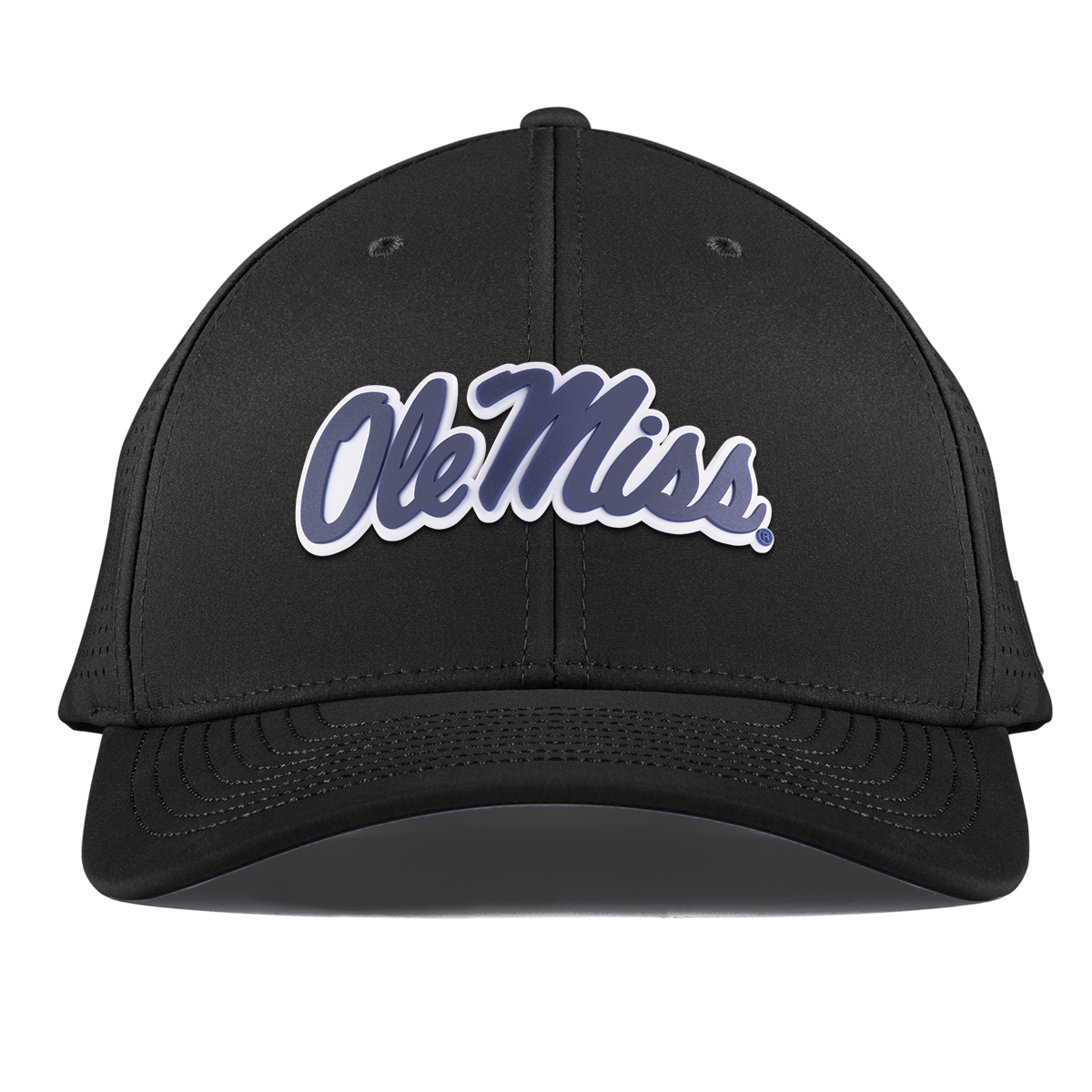University of Mississippi "Ole Miss Navy Script" Curved Elite XGen™ Black