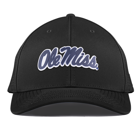 University of Mississippi "Ole Miss Navy Script" Curved Elite XGen™ Black