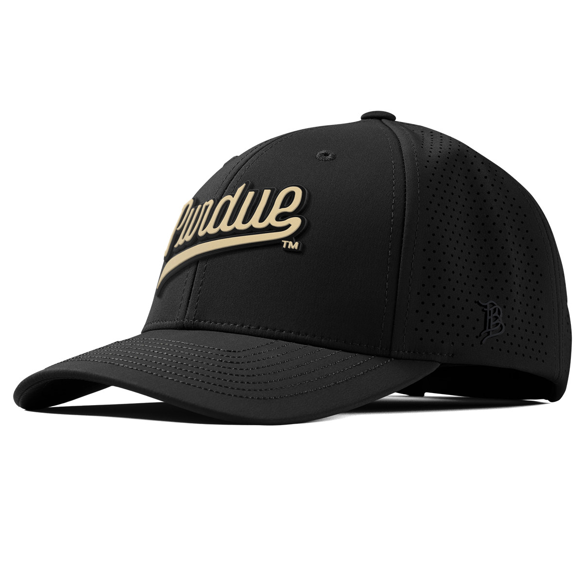 Purdue University "Purdue Script Gold" Curved Elite XGen™ Black