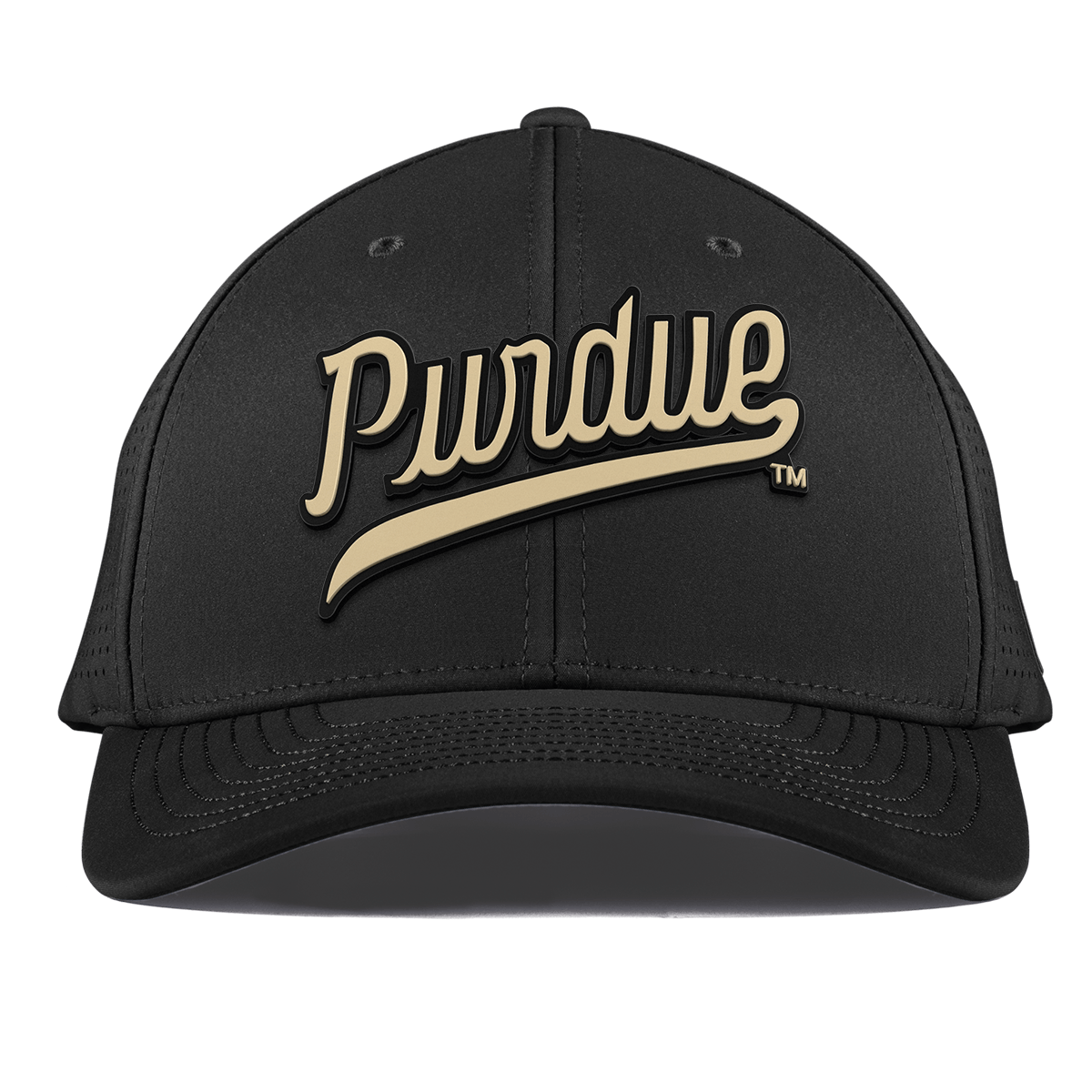 Purdue University "Purdue Script Gold" Curved Elite XGen™ Black