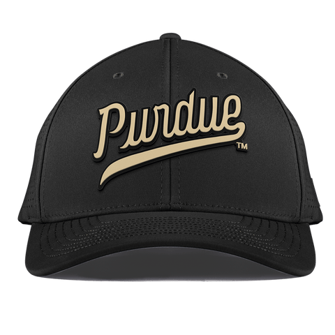 Purdue University "Purdue Script Gold" Curved Elite XGen™ Black