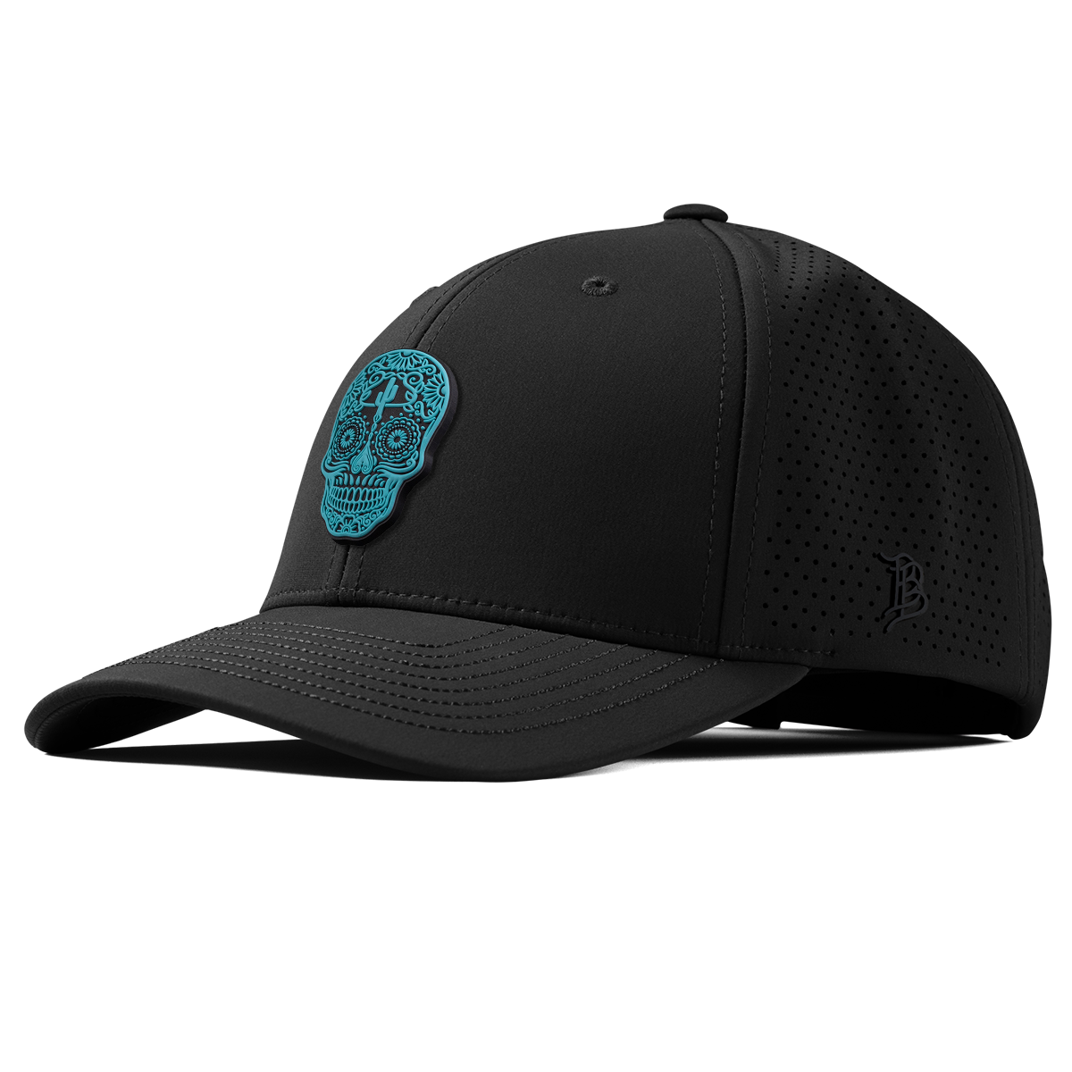 Turquoise Skull PVC Curved Elite XGen™ Black