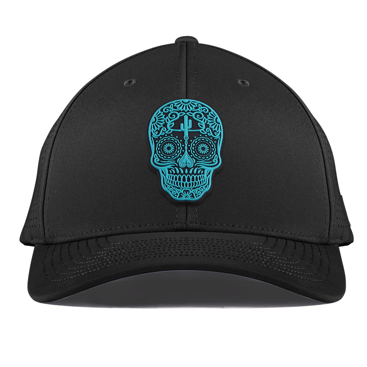 Turquoise Skull PVC Curved Elite XGen™ Black
