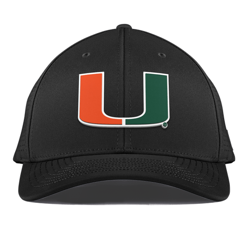 University of Miami "Miami Team Logo" Curved Elite XGen™ Black