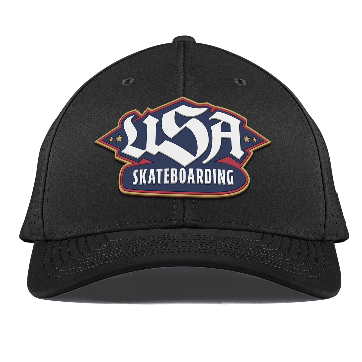 USA Skateboarding Team Logo Curved Elite XGen™ Black 