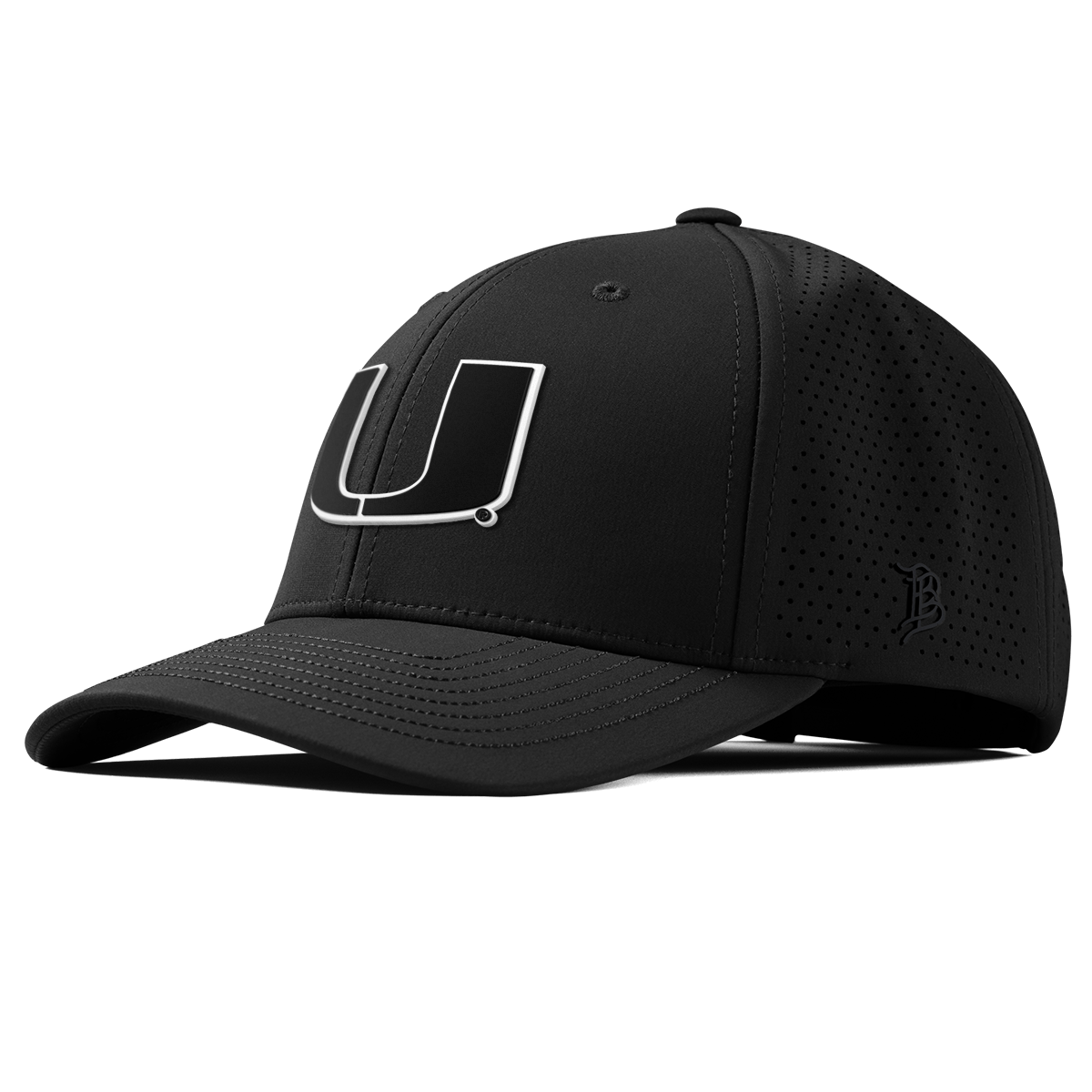 University of Miami "Vintage Miami Team Logo" Curved Elite XGen™ Black