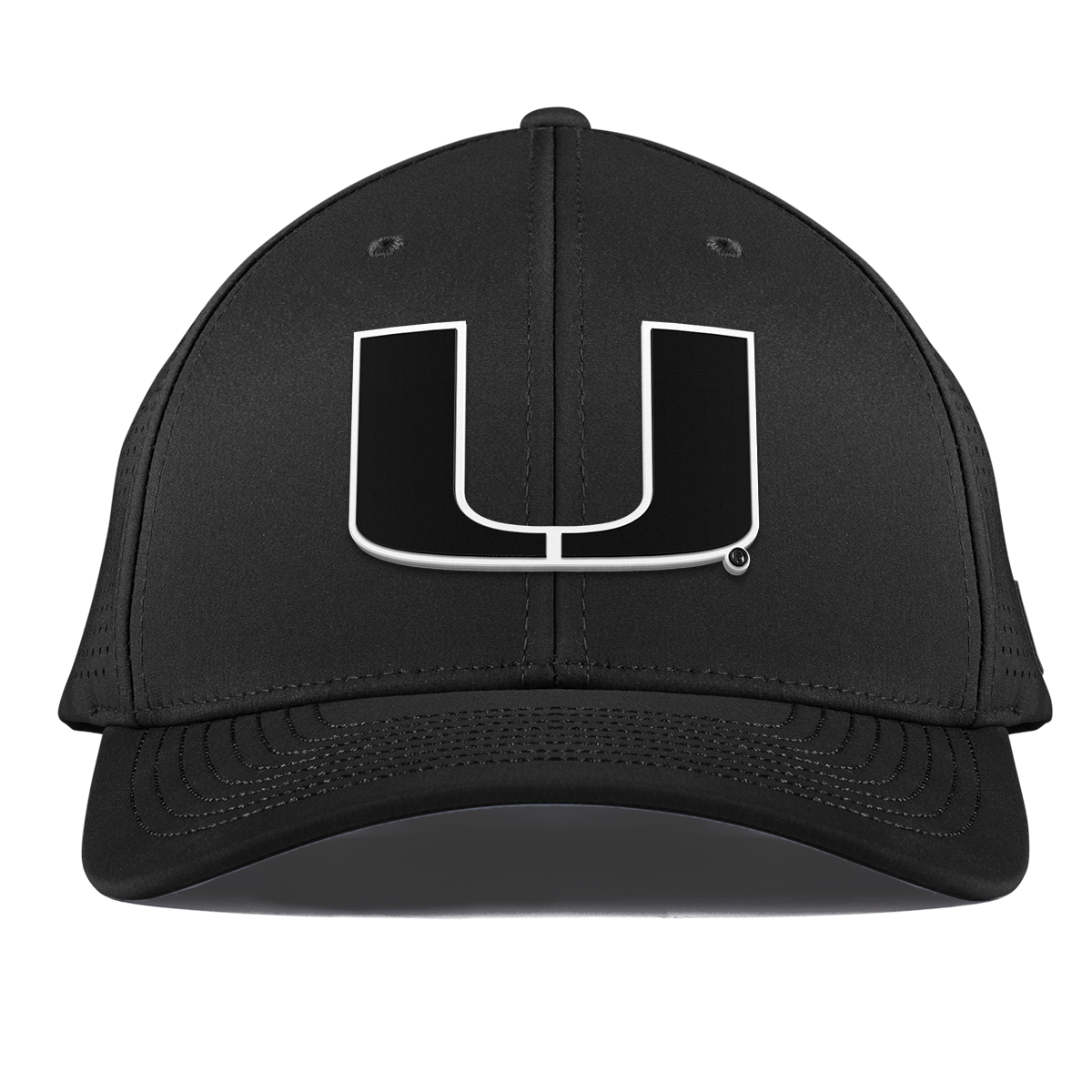 University of Miami "Vintage Miami Team Logo" Curved Elite XGen™ Black