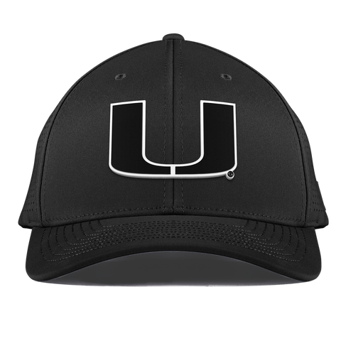 University of Miami "Vintage Miami Team Logo" Curved Elite XGen™ Black