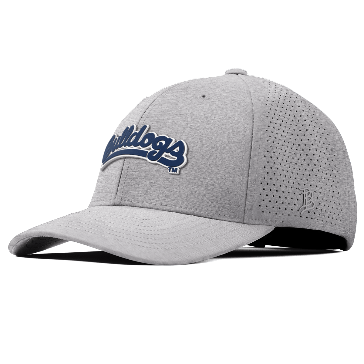 Fresno State University "Bulldogs Script Navy" Curved Elite XGen™ Heather Gray