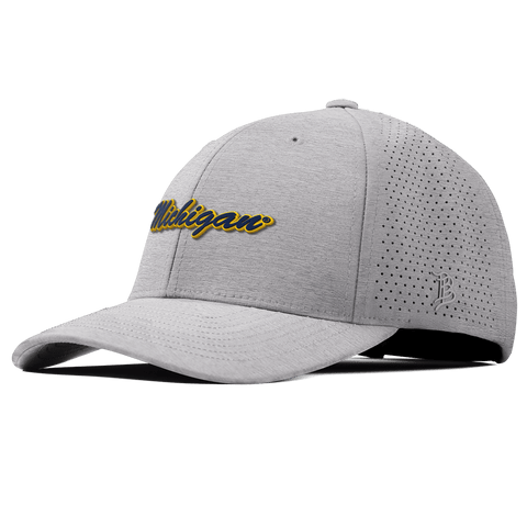 University of Michigan "Michigan Script" Curved Elite XGen™ Heather Gray