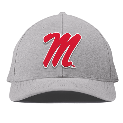 University of Mississippi "Ole Miss Block M Red" Curved Elite XGen™ Heather Gray