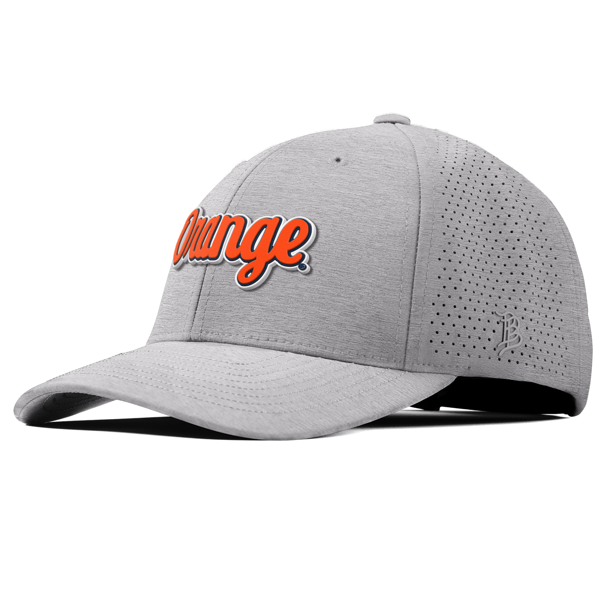Syracuse University "Orange Throwback Script" Curved Elite XGen Heather Gray