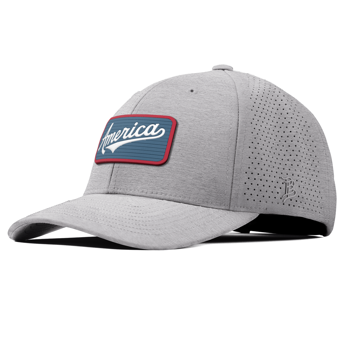 USA America Badge Curved Elite XGen™ Hat Heather Gray