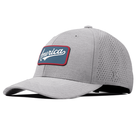 USA America Badge Curved Elite XGen™ Hat Heather Gray