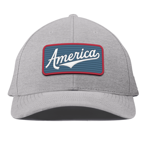 USA America Badge Curved Elite XGen™ Hat Heather Gray