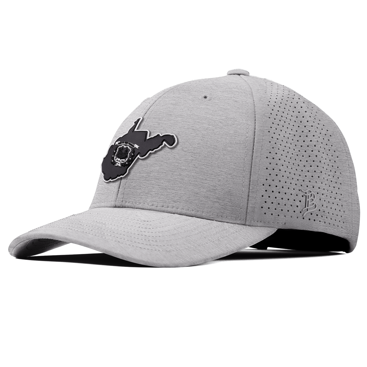 West Virginia Vintage Curved Elite XGen™ Heather Gray