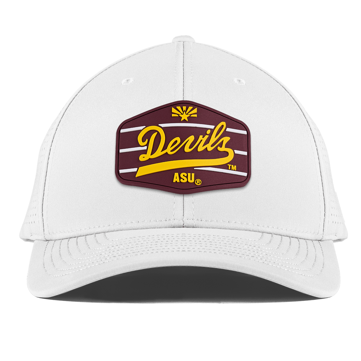 Arizona State University "ASU Devils Maroon" Curved Elite XGen White