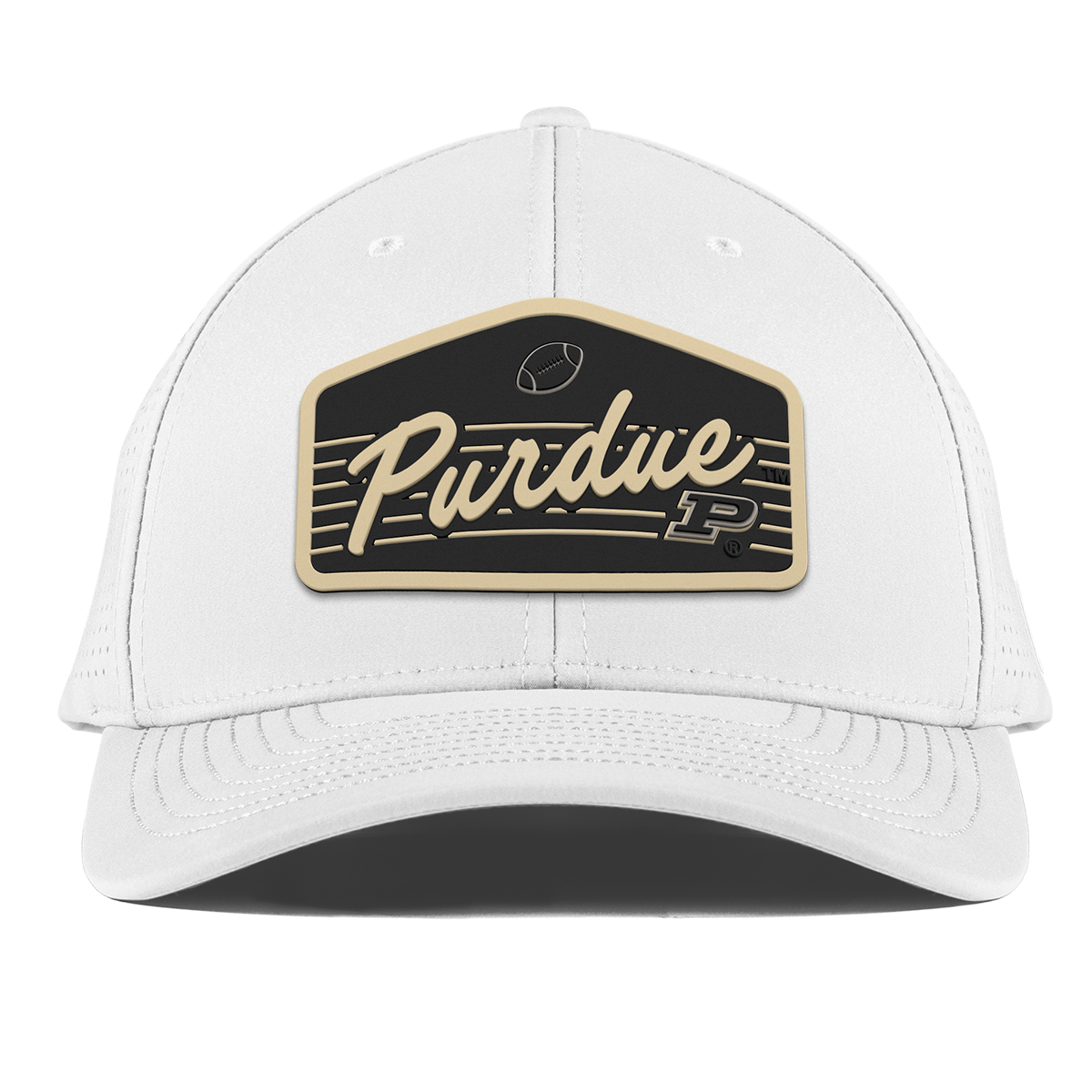 Purdue University "Boilermakers Football" Curved Elite XGen™ White