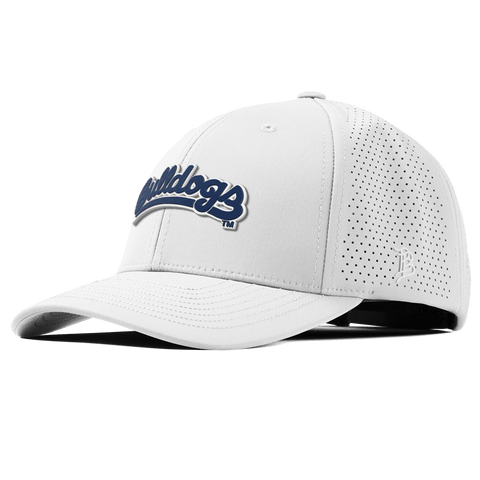 Fresno State University "Bulldogs Script Navy" Curved Elite XGen™ White