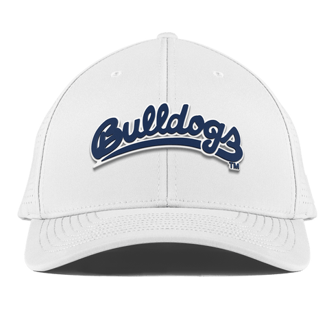 Fresno State University "Bulldogs Script Navy" Curved Elite XGen™ White