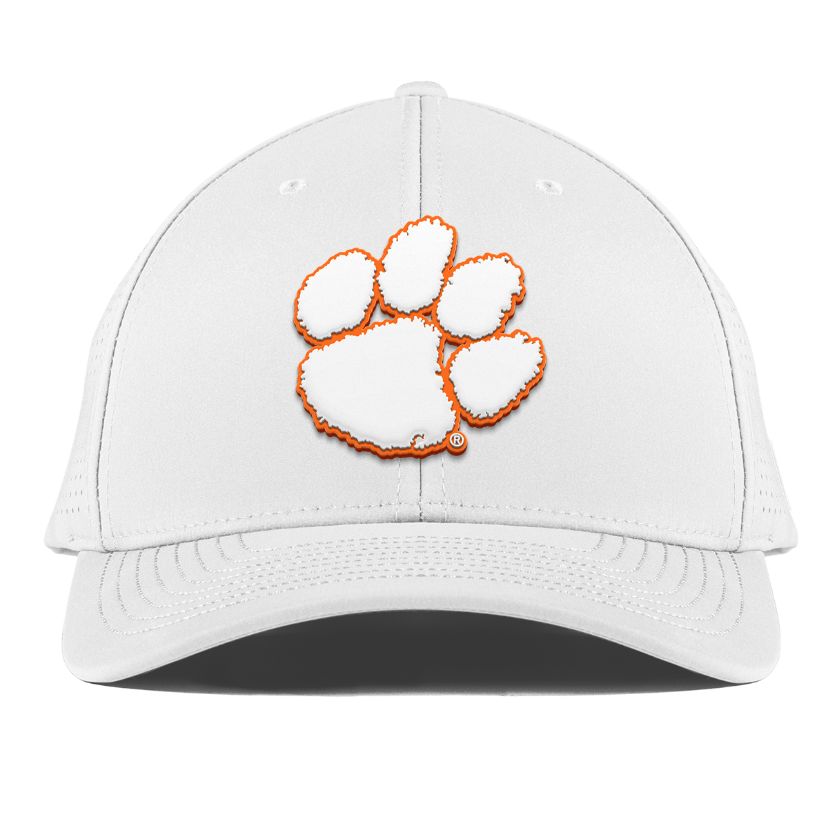 Clemson University "Clemson Tigers Paw" Curved Elite XGen™ White