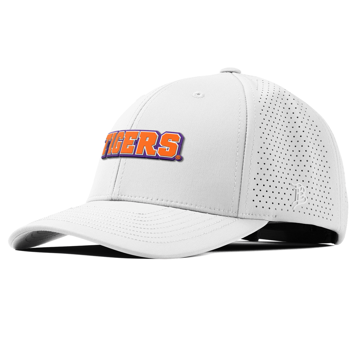 Clemson University "Clemson Tigers Block" Curved Elite XGen™ White