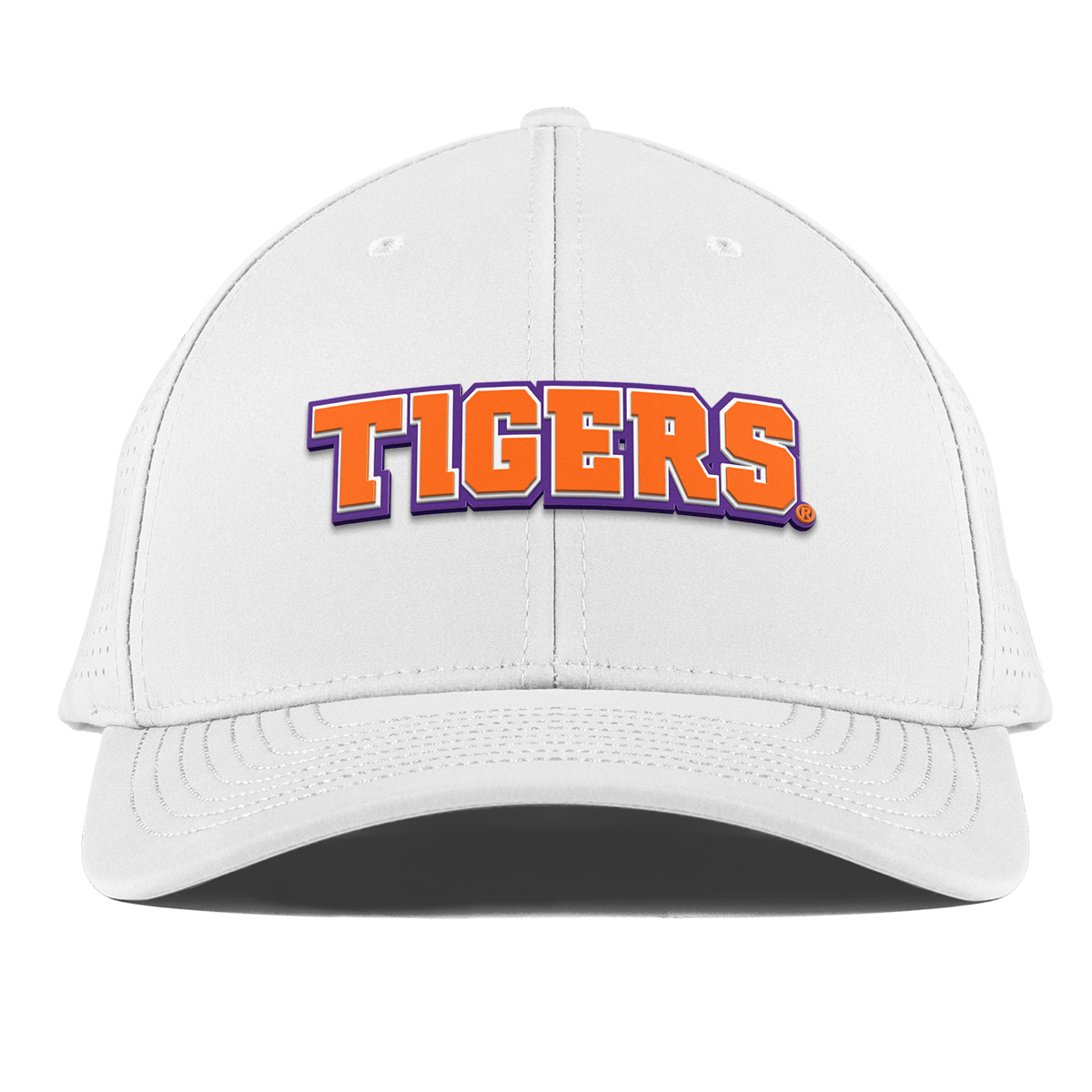 Clemson University "Clemson Tigers Block" Curved Elite XGen™ White