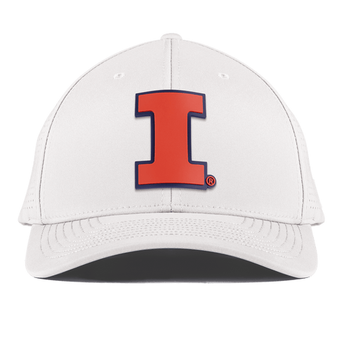 University of Illinois "Fighting Illini Orange"  Curved Elite XGen™ White