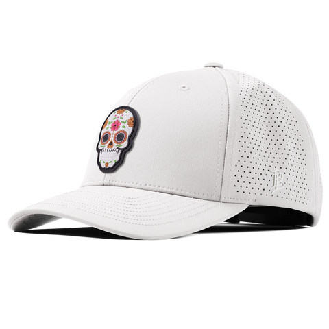 Flower Skull PVC Curved Elite XGen™ White