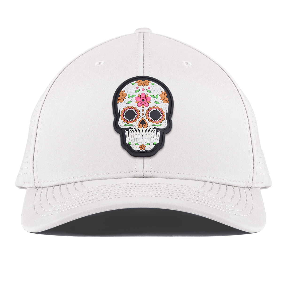 Flower Skull PVC Curved Elite XGen™ White
