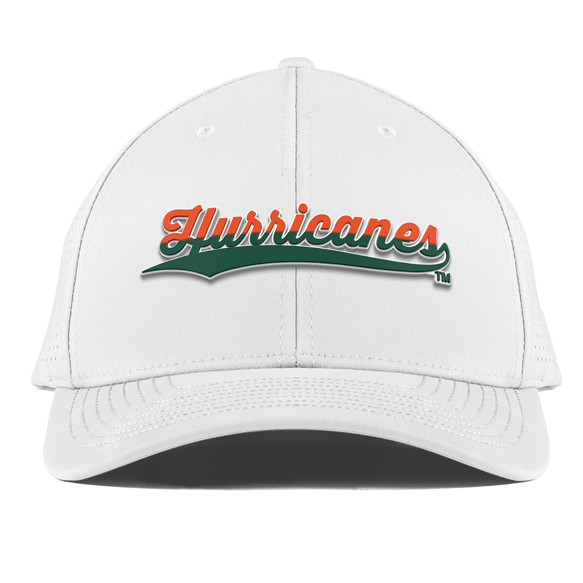 University of Miami "Hurricanes Script" Curved Elite XGen™ White