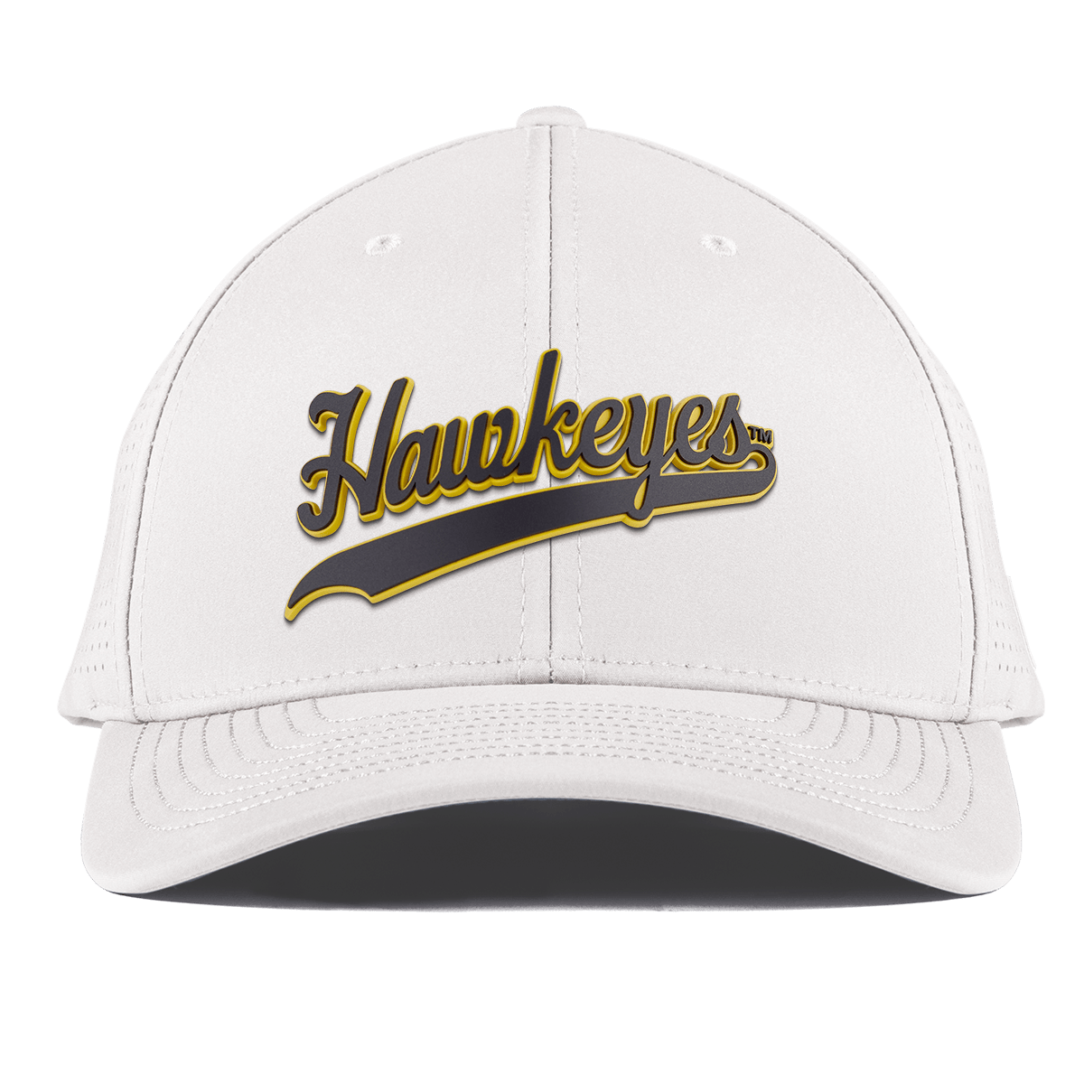 University of Iowa "Iowa Hawkeyes Script" Curved Elite XGen™ White