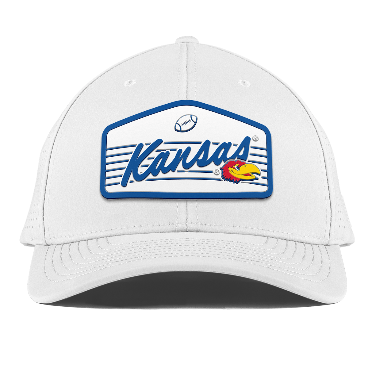 University of Kansas "Jayhawks Football" Curved Elite XGen™ White