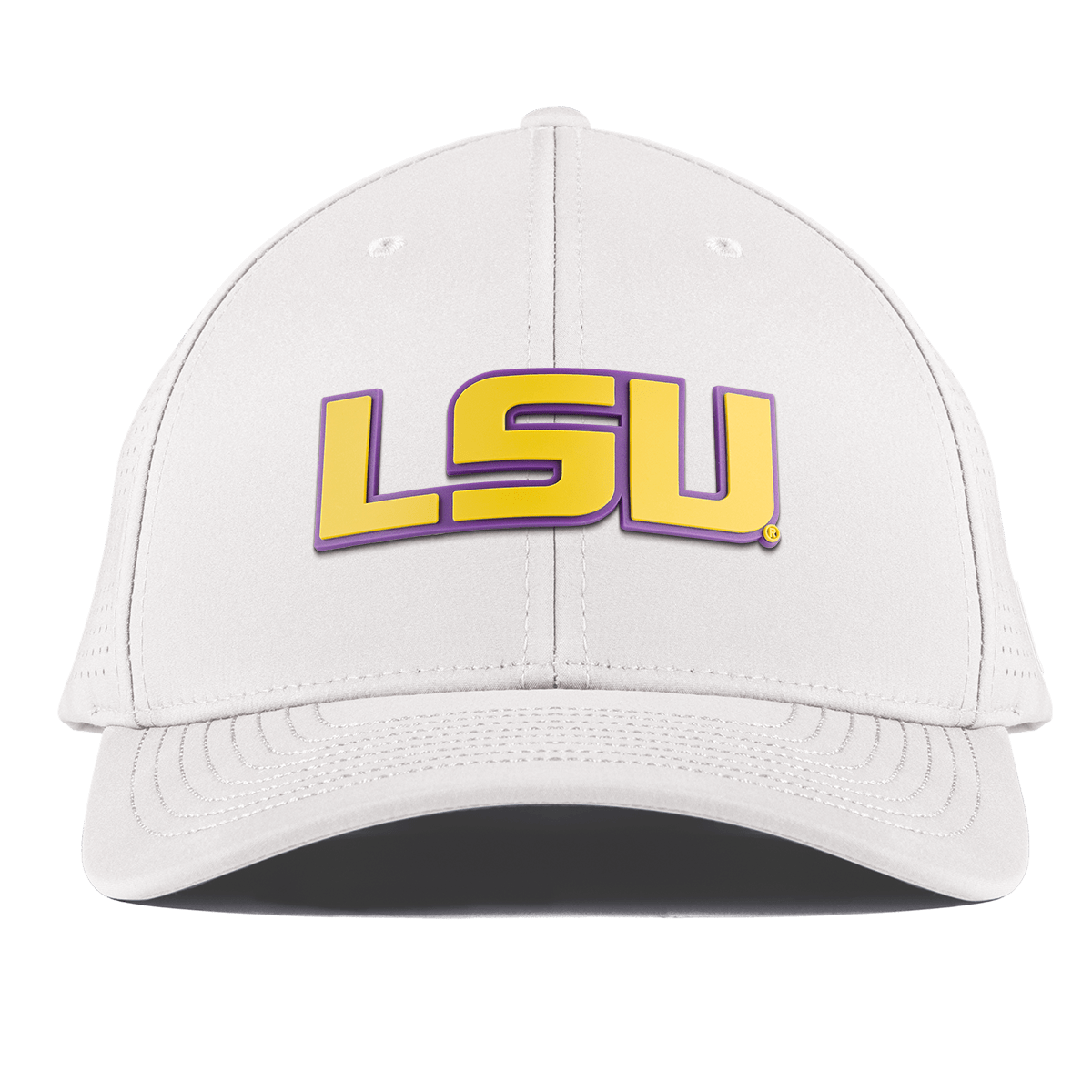 Louisiana State University "LSU Gold Block" Curved Elite XGen™ White