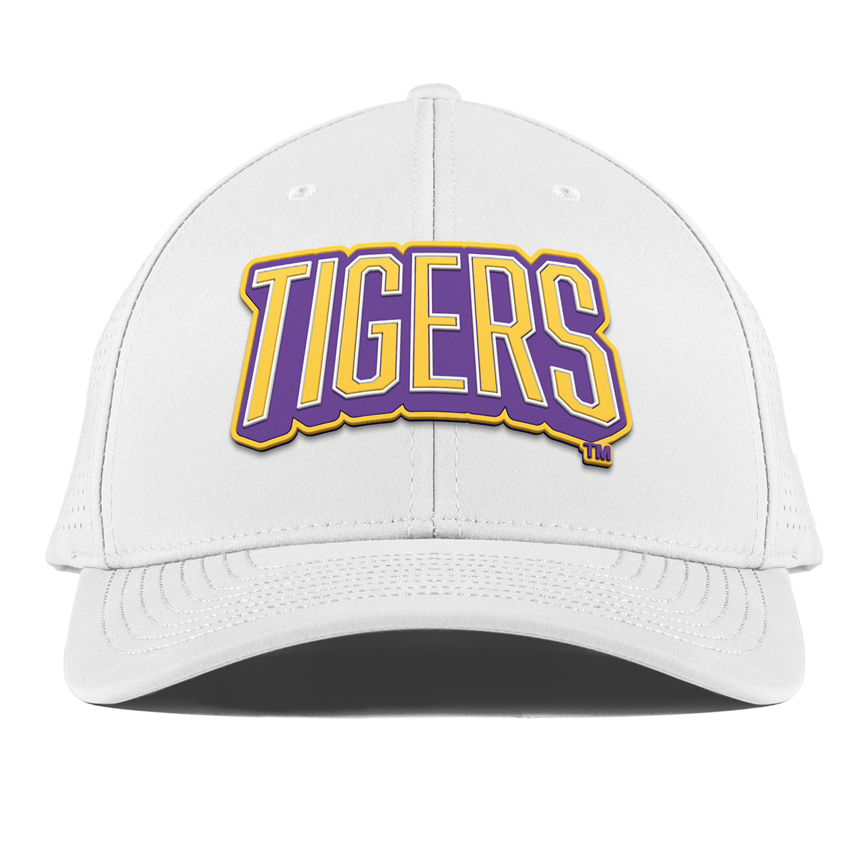 Louisiana State University "LSU Tigers Block" Curved Elite XGen™ White