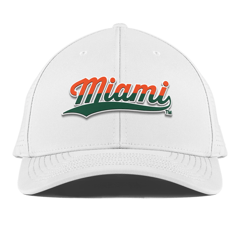 University of Miami "Miami Script" Curved Elite XGen™ White