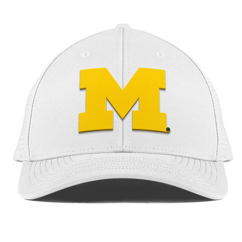 University of Michigan "Michigan Gold Block" Curved Elite XGen™ White