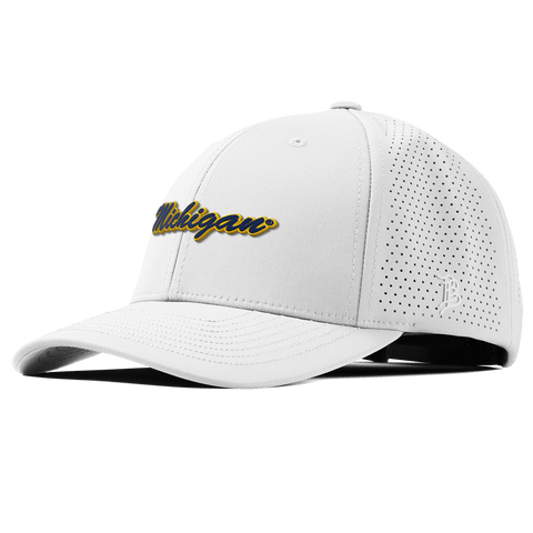 University of Michigan "Michigan Script" Curved Elite XGen™ White