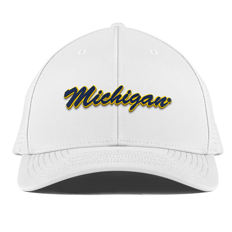 University of Michigan "Michigan Script" Curved Elite XGen™ White