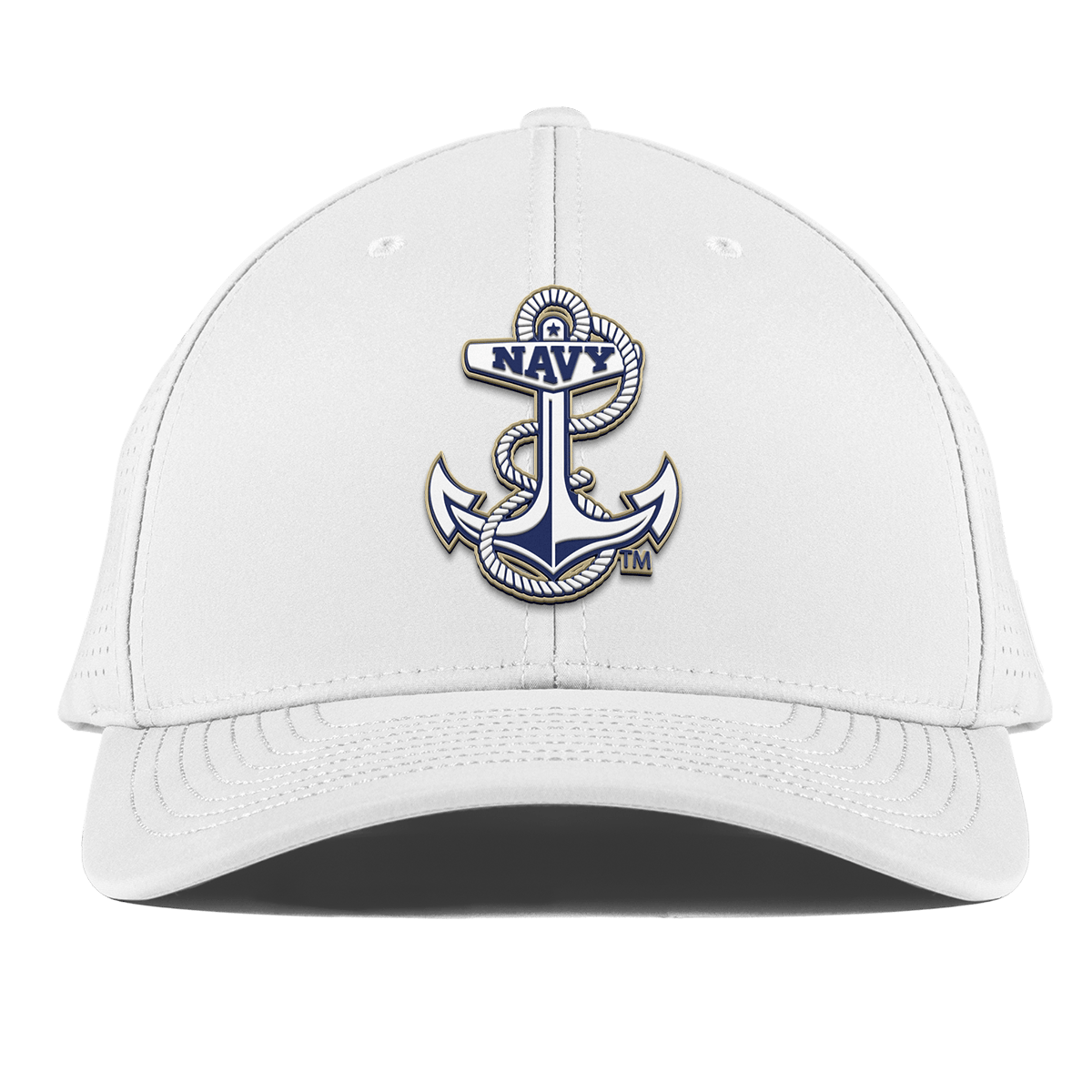 United States Naval Academy "Naval Academy Midshipman" Curved Elite XGen White