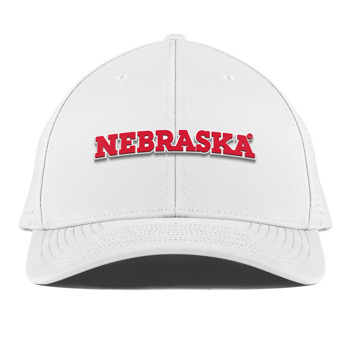 University of Nebraska "Nebraska Block" Curved Elite XGen™ White