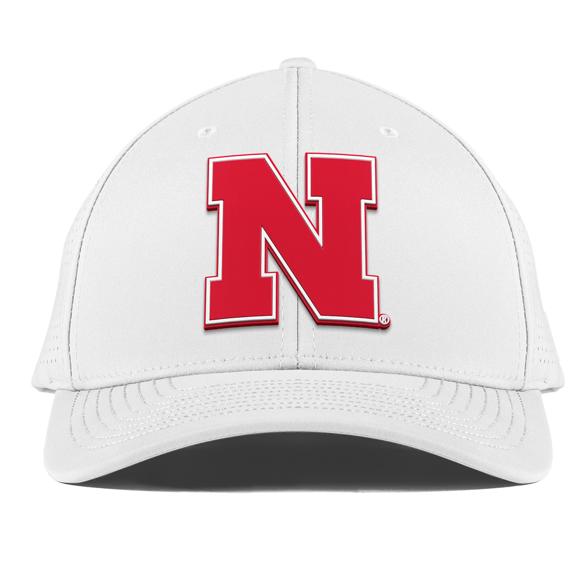 University of Nebraska "Nebraska Team Logo" Curved Elite XGen™ White White